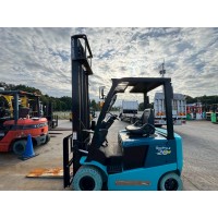 Xe nâng điện 2 tấn Sumitomo 41FB20PXIII, chiều cao nâng 4m8, bình điện VGI470 GS Yuasa, xe nâng Nhật bãi đời cao 2017